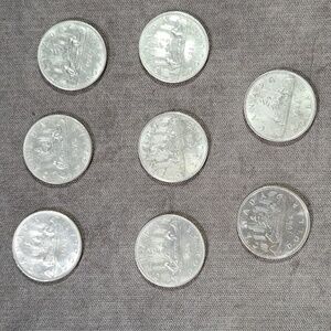 Vintage Lot of 8 Canada Voyageur Queen Elizabeth "Silver" Dollars 1968-1986 G
